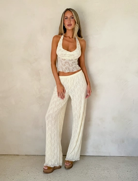 Form Fitting KATERINA PANT - IVORY LACE