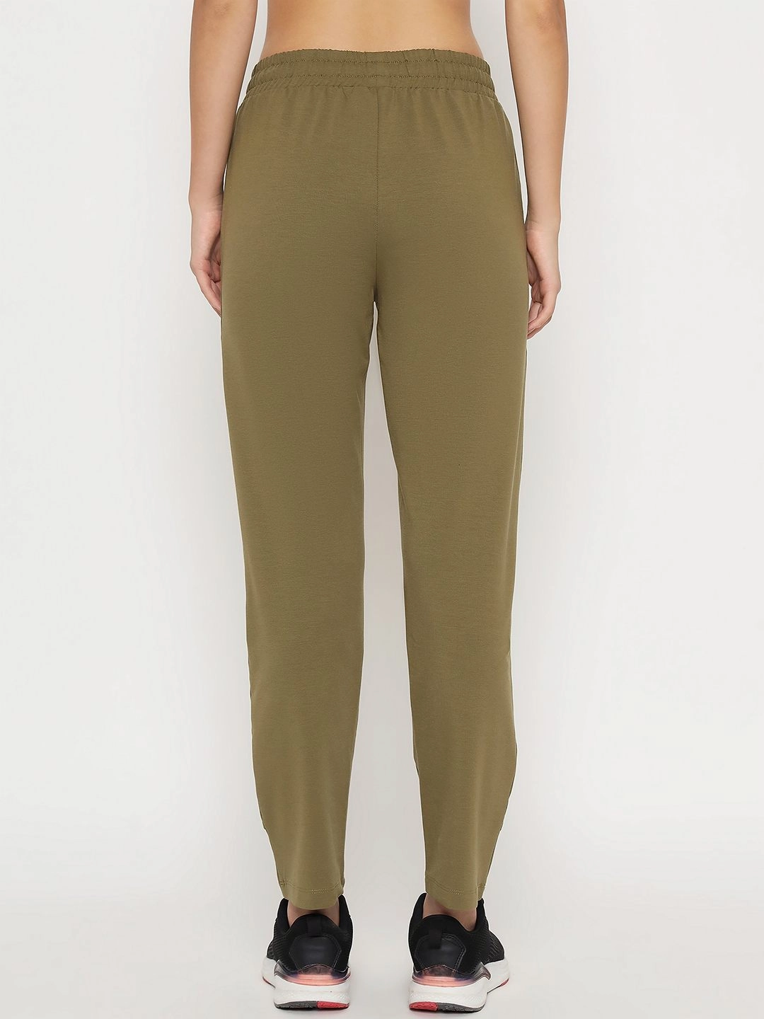 Casual Vibes Stylish Waistband mSECRET Pleated Olive Green Straight Track Bottoms