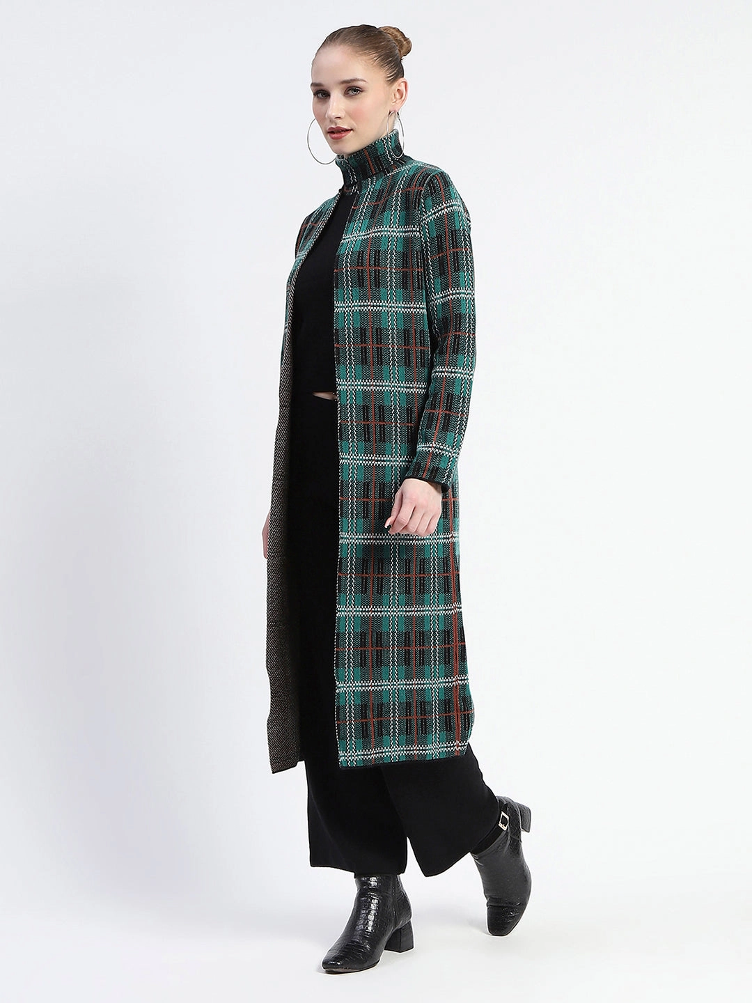 LightweightMaterial wrap waist Madame Emerald Green Geometric Print Shrug With Top And Bottom Co-Ord Set