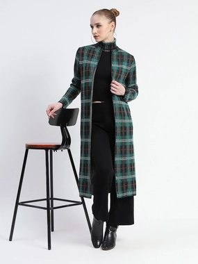 Madame Emerald Green Geometric Print Shrug With Top And Bottom Co-Ord Set Night wear