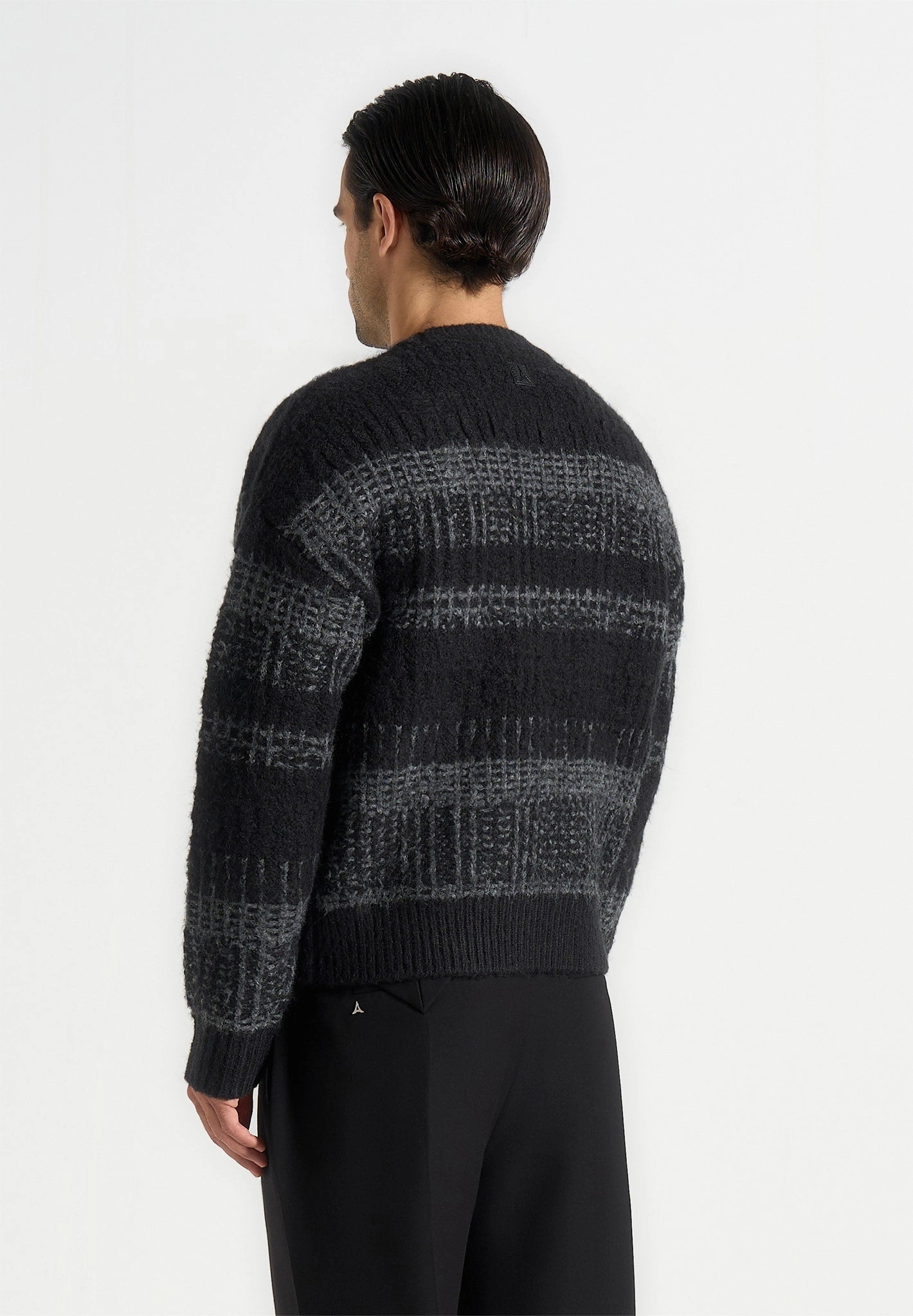 Under Cover Weight Distribution Tech Ayden - Check Wool Knit Jumper - Black/Grey