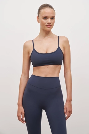 Compression Fit WrinkleResistantTextile Base Sculpting Cami Bra - Midnight Blue