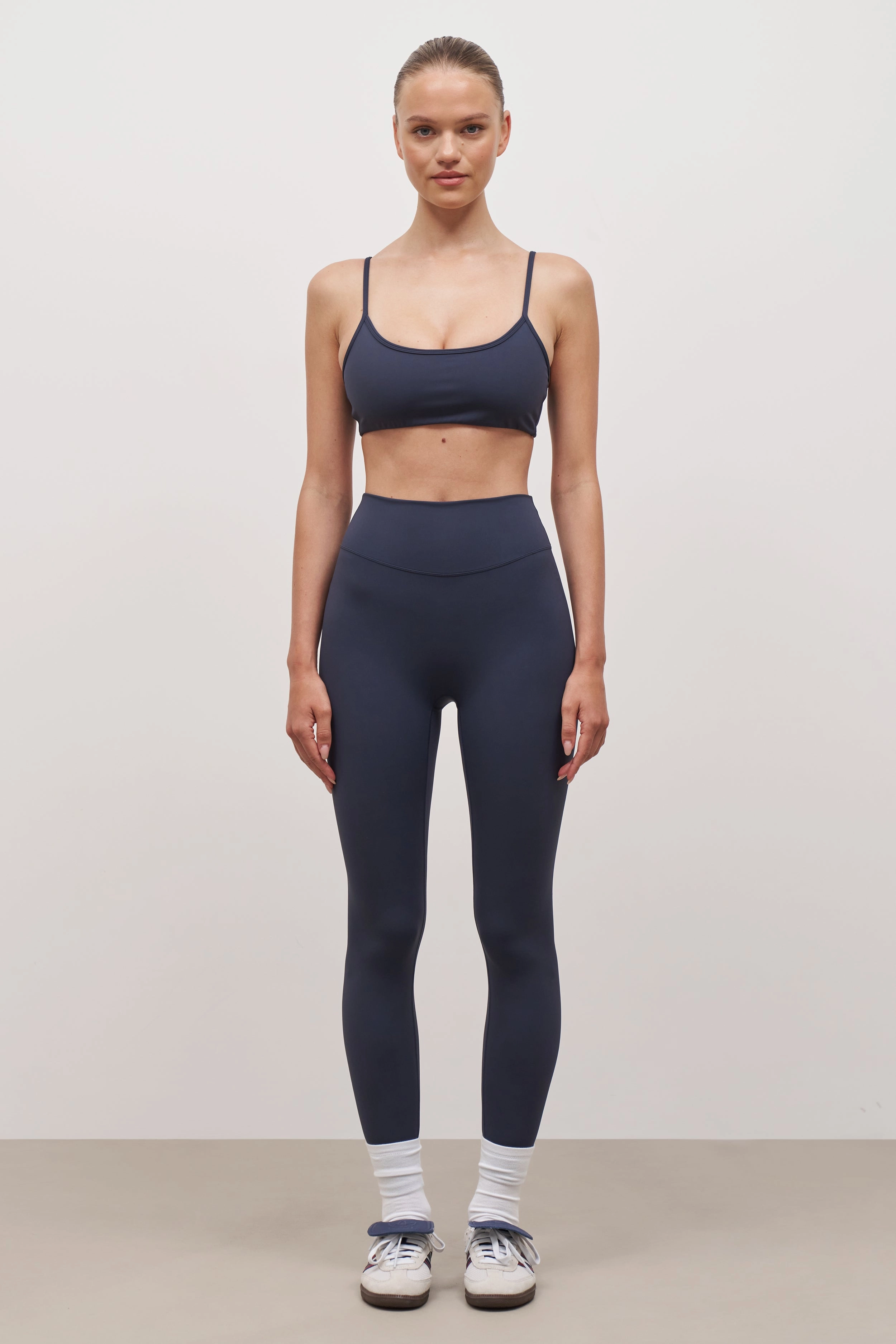 Base Sculpting Cami Bra - Midnight Blue NonSlip Grip Tape ElasticTrimming