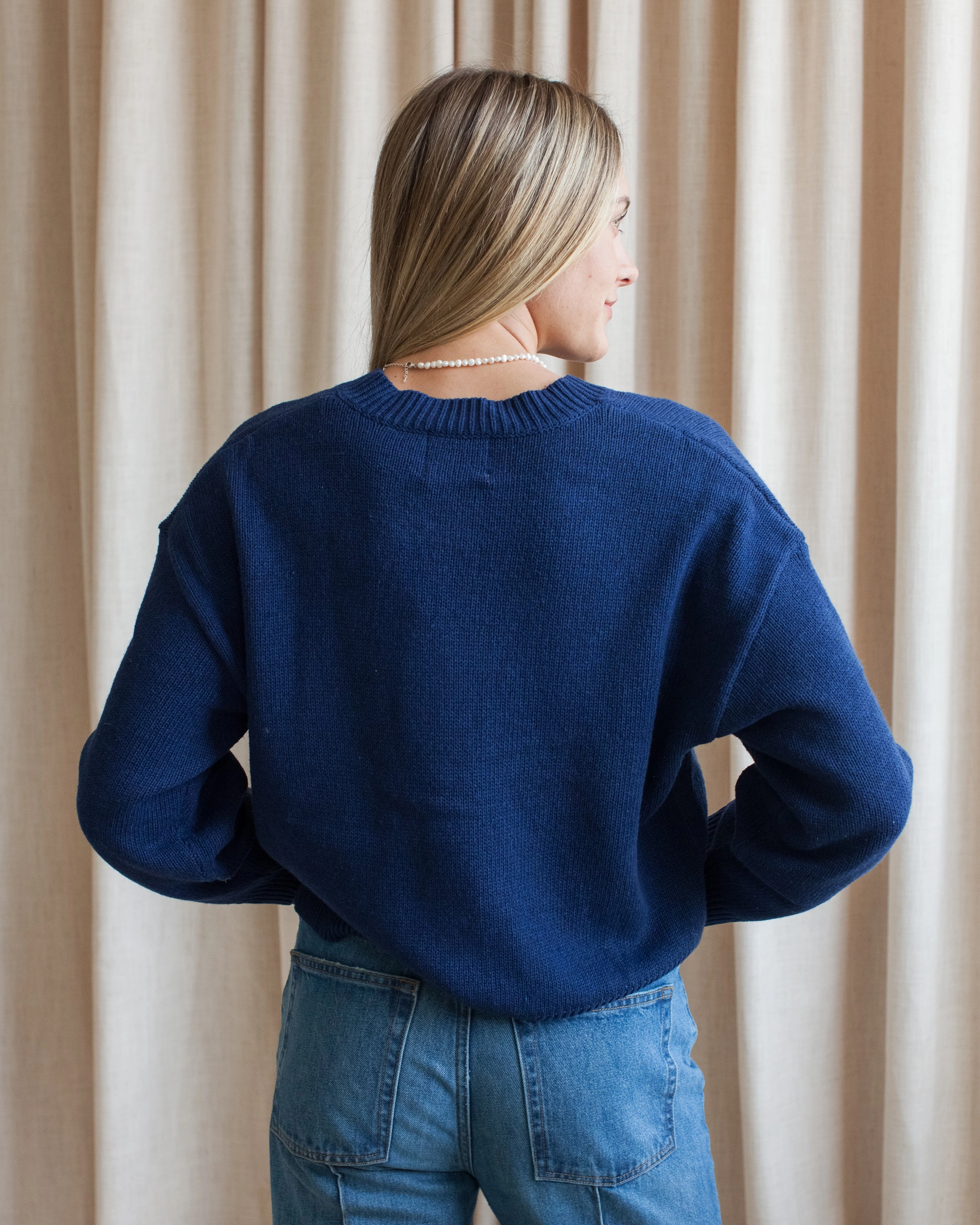Ophelia Cardigan- Navy hypoallergenic material