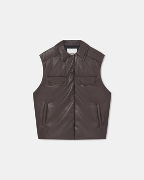 Karlene - Okobor Vest - Coffee Ground Snapped Thermal-insulation