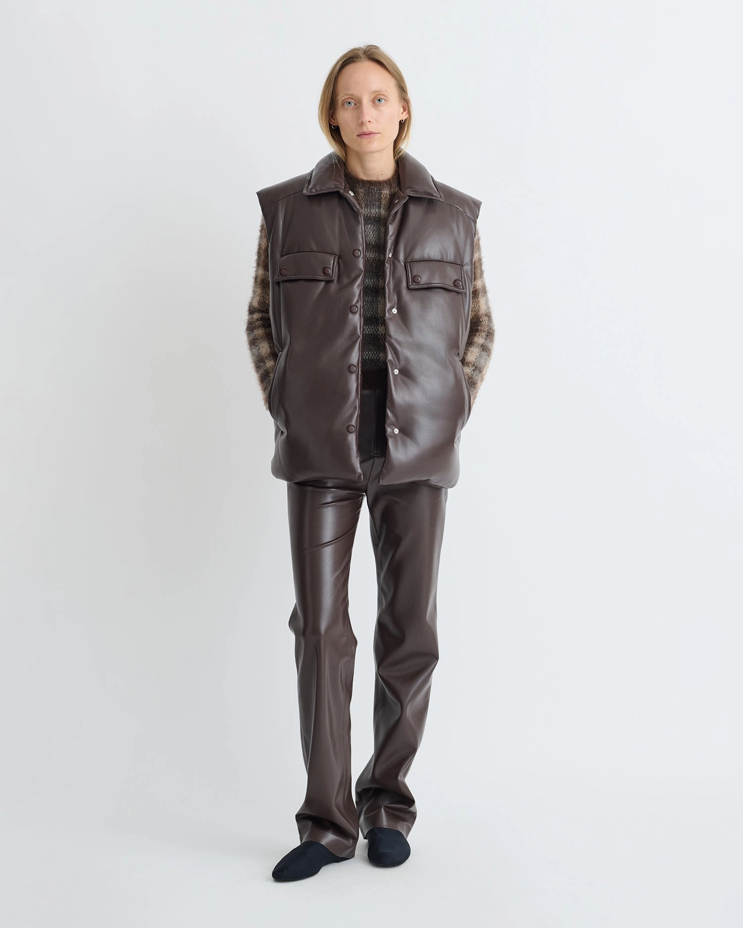 Lounge Wear Customizable Karlene - Okobor Vest - Coffee Ground