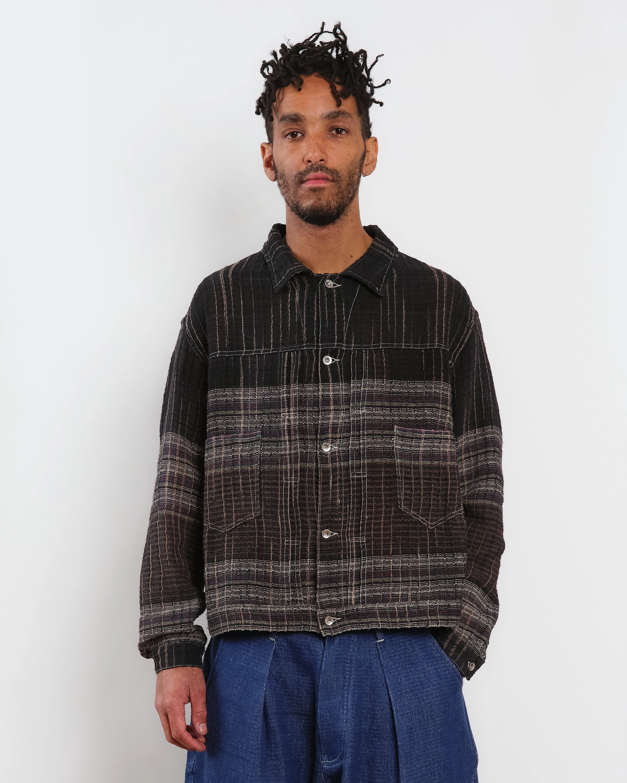 Classic Style Sundae Jacket - Black Blanket Handloom