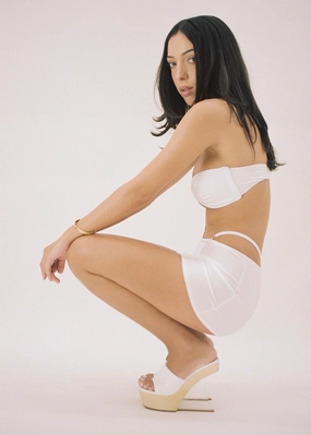 ELEKTRA SKIRT | WHITE QuickDry Texture