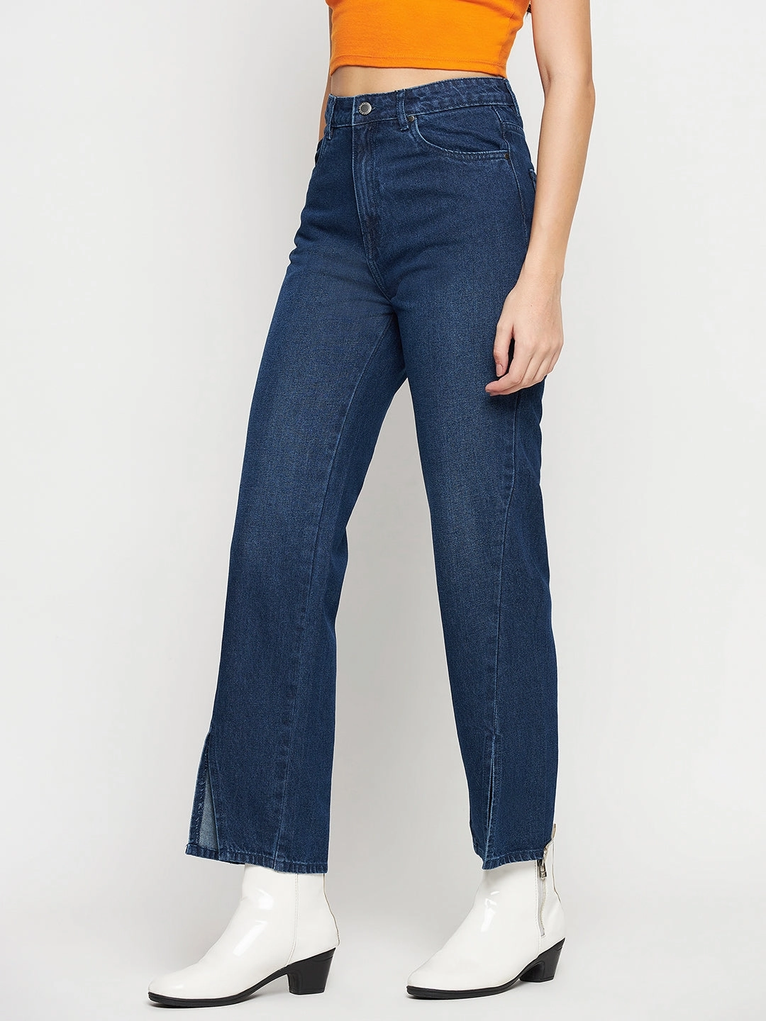 Madame Darkblue Denim Student Outfit Work Ready