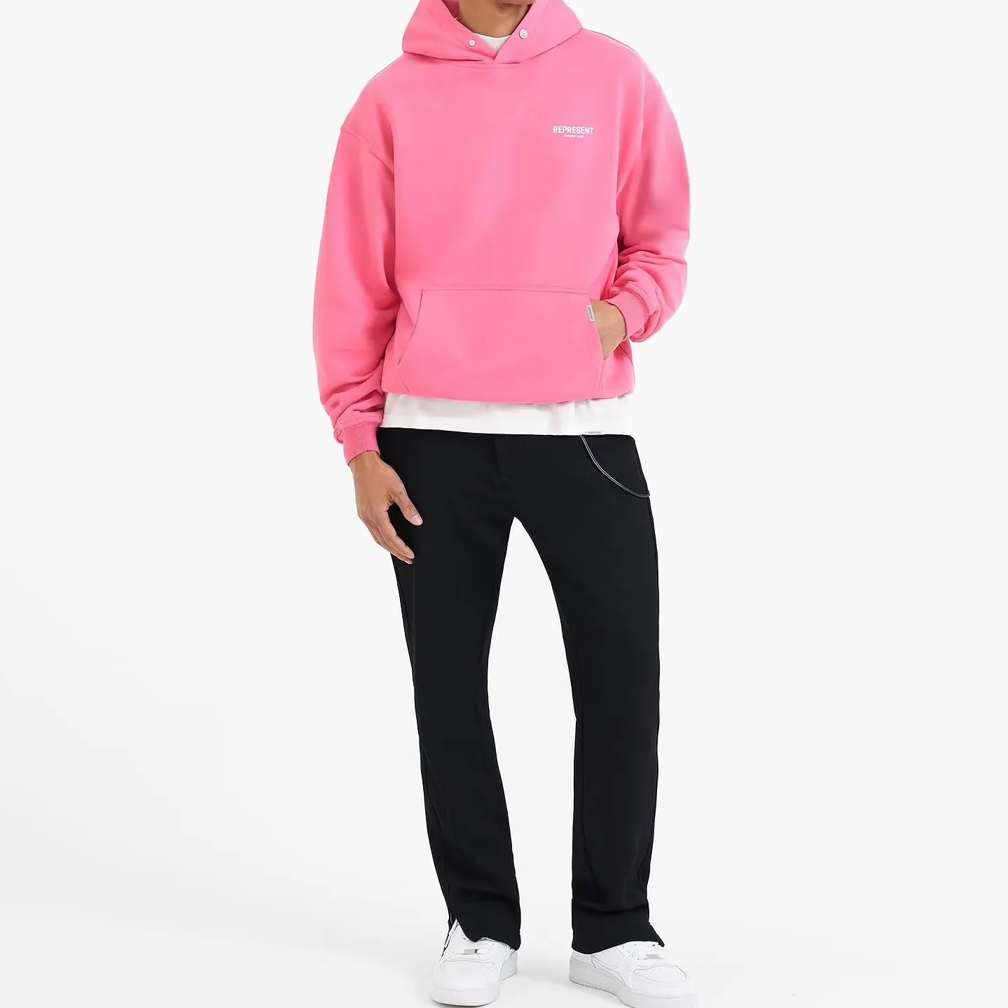 Represent Owners Club Logo Hoodie Bubblegum