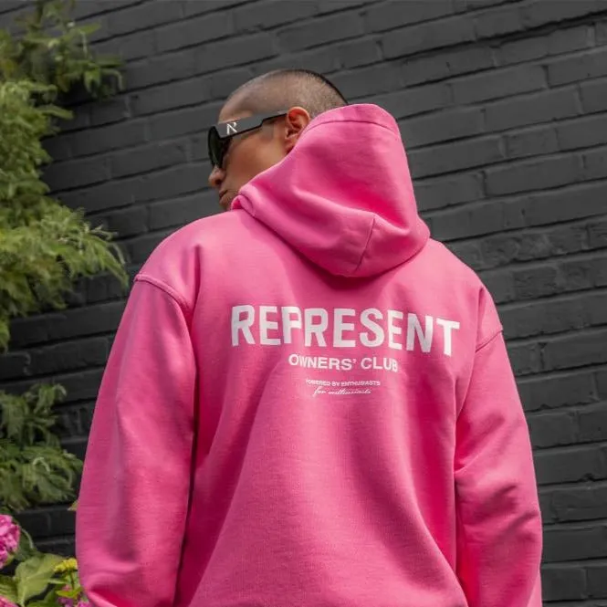 Represent Owners Club Logo Hoodie Bubblegum