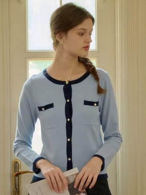 3D Knitting Technology Unstructured Silhouette ??Final Sale??Willa Round Neck Knitted Cardigan