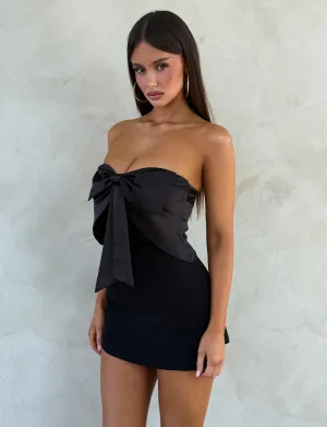 GROVE MINI DRESS - BLACK Fit Base Casual Comfort