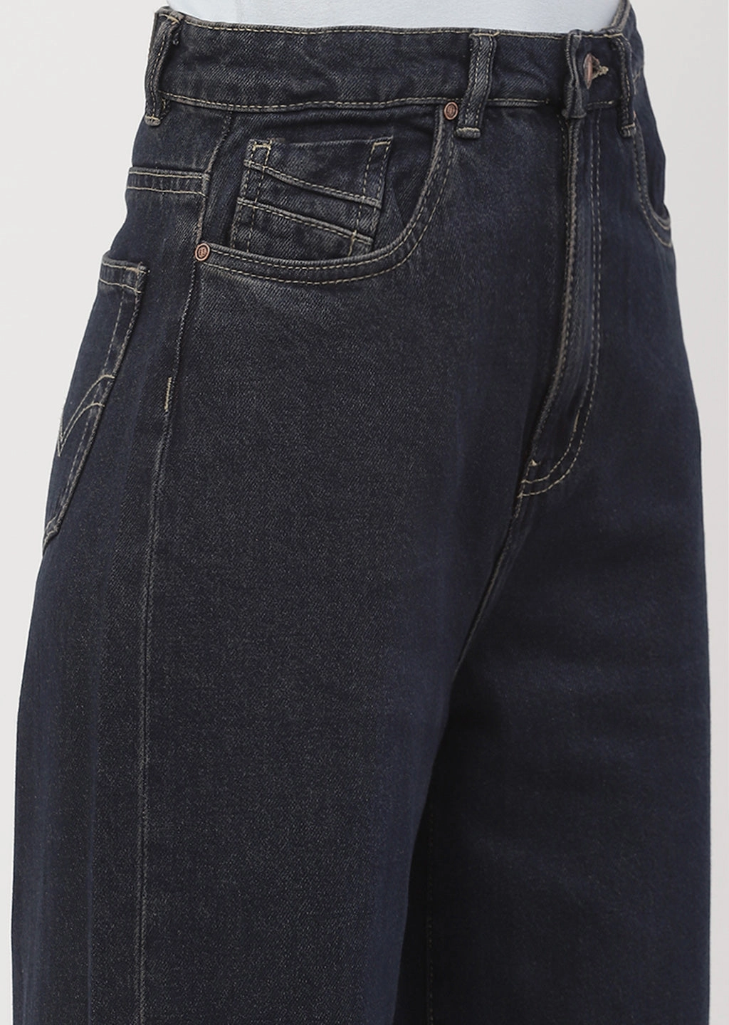 Madame High Rise Carbon Blue Wide Leg Jeans Closet Must Advanced Stretch Recovery