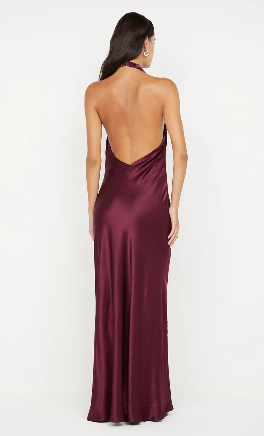 ELISIA WRAP MAXI DRESS - PLUM Casual event outfit museum visit