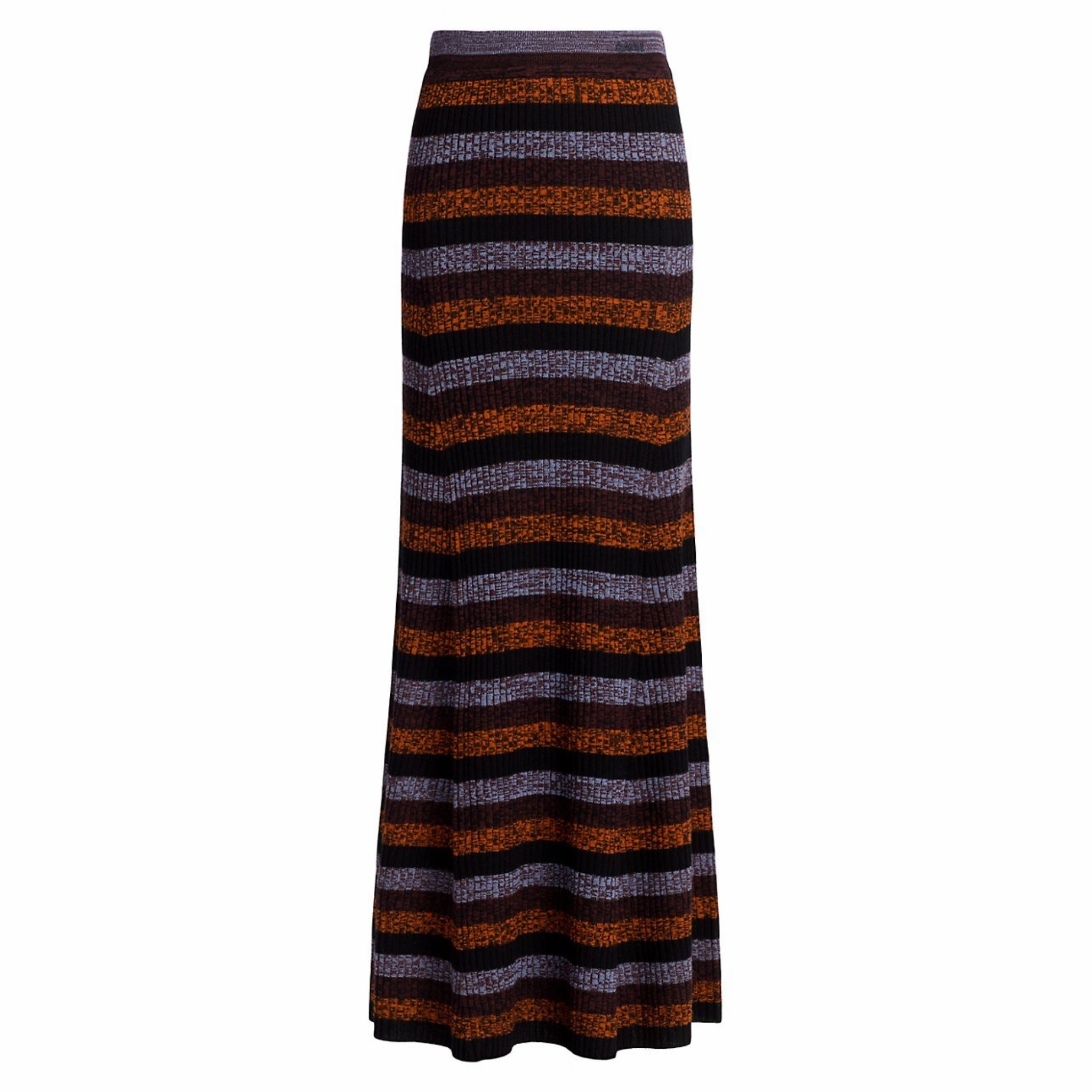 Breezy Style Sprayed Merino Rib Maxi Skirt
