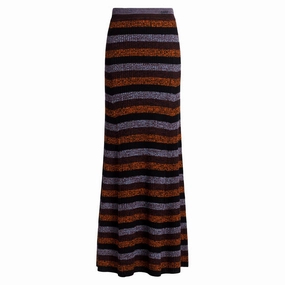 Breezy Style Sprayed Merino Rib Maxi Skirt