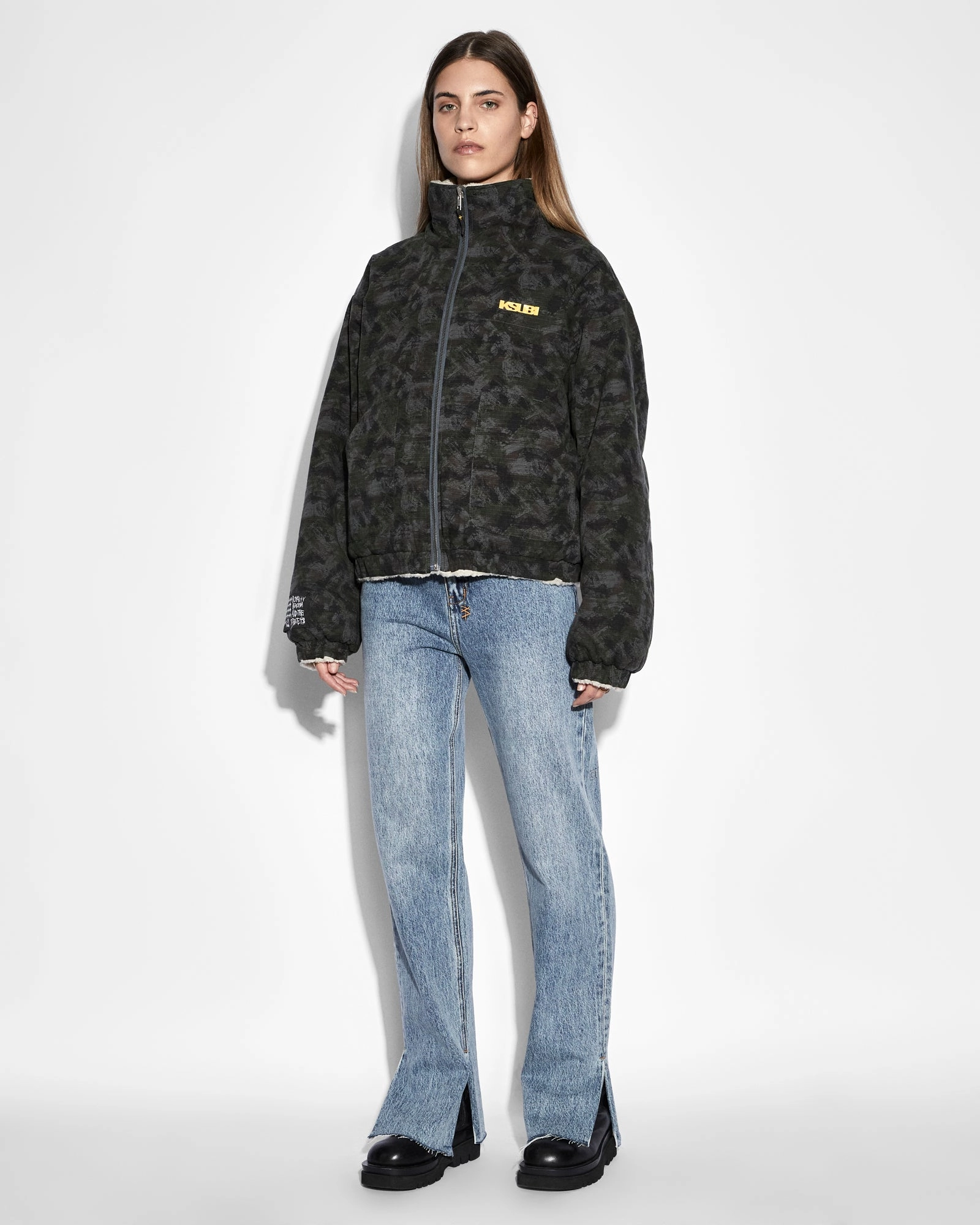 Eco Friendly Textile Outdoor Essentials REVERSIBLE PUFFER JACKET CAMO / ECRU