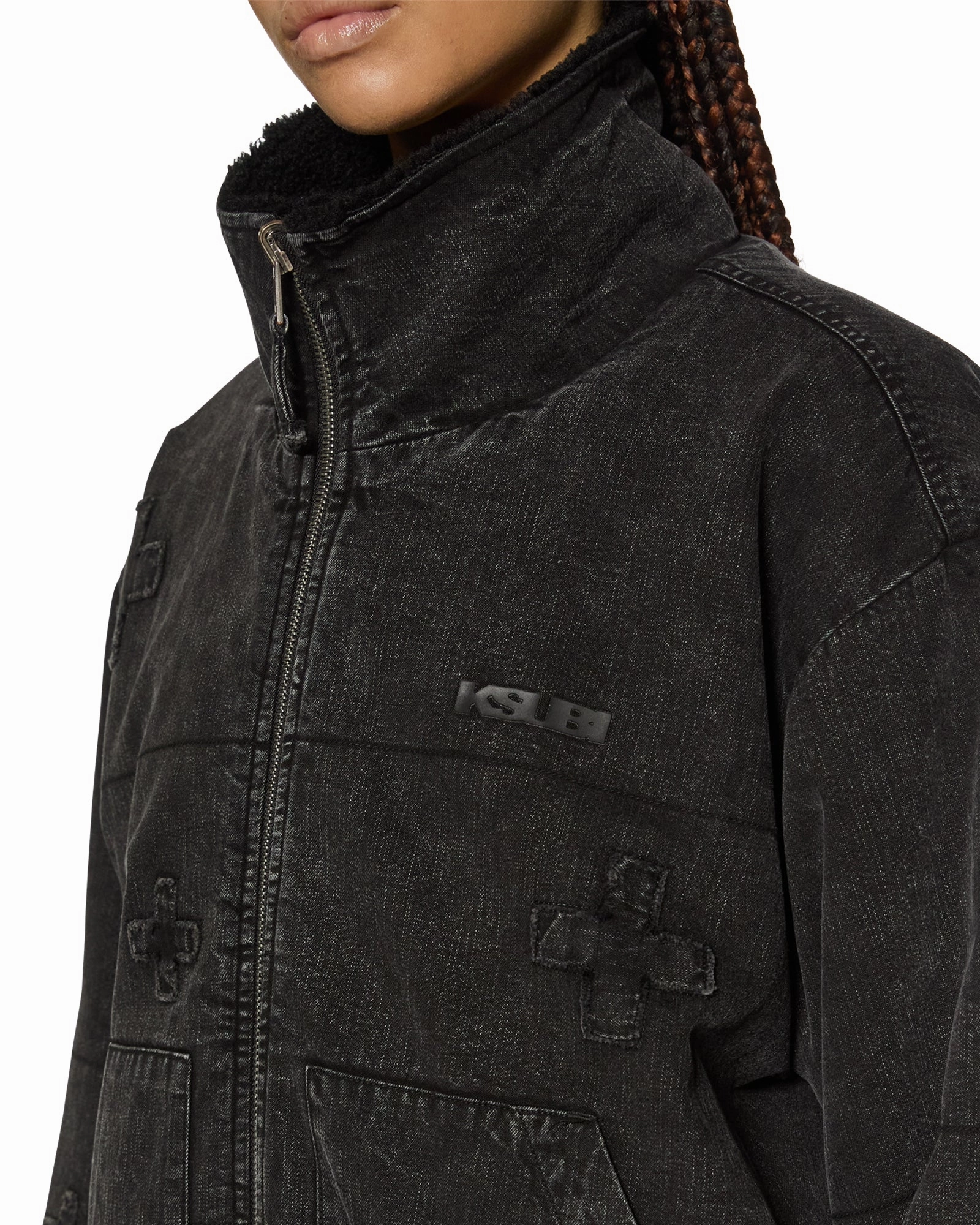 Gender - neutral Loose-fit REVERSIBLE PUFFER JACKET NOIR KRAFTWERK/BLACK