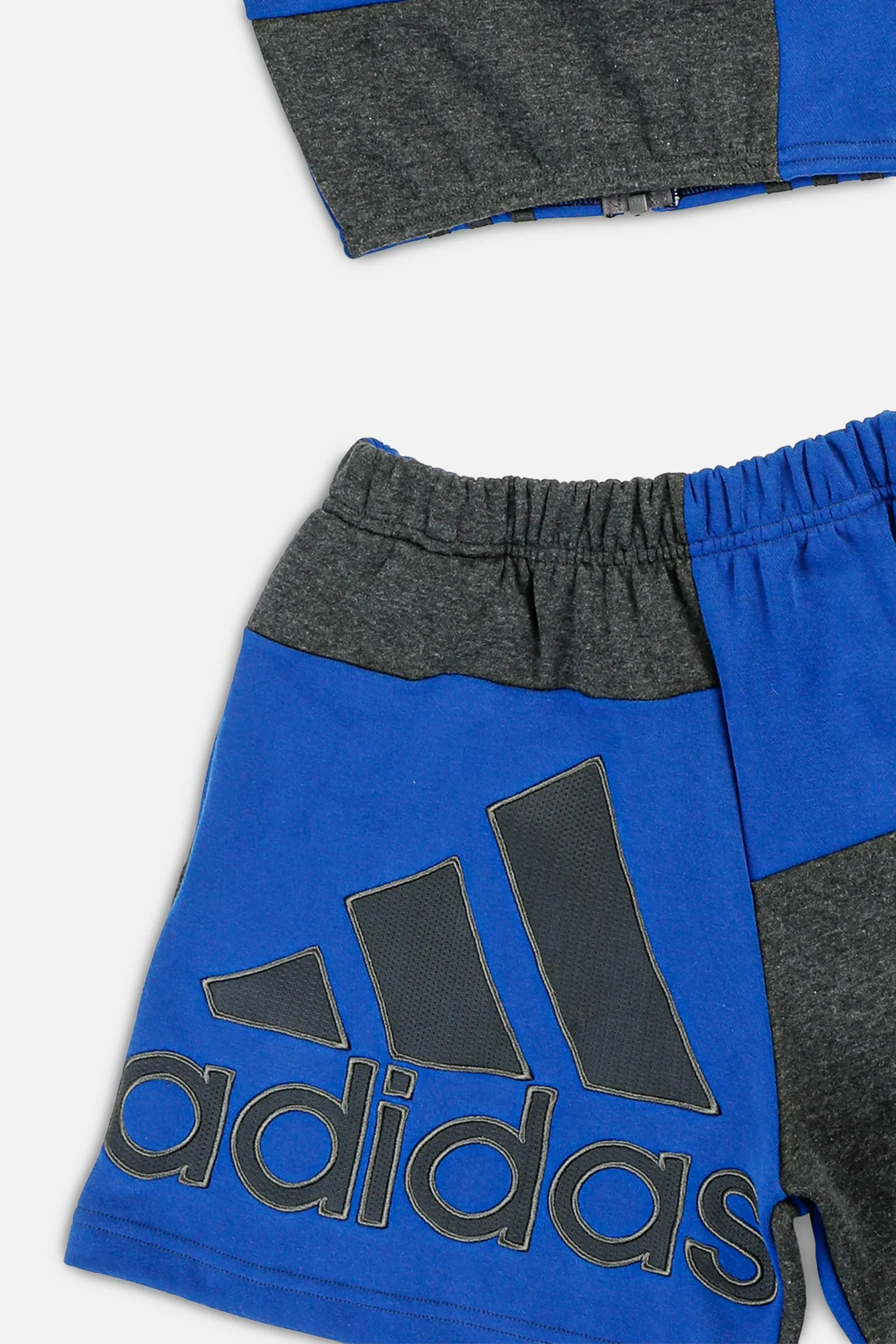 Rework Adidas Patchwork Sweatshorts Set - XS