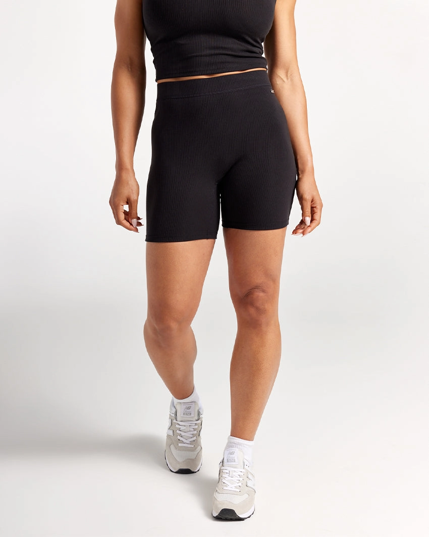 TemperatureRegulating Fabric AllPurpose Design Rib High-Waist Biker Short