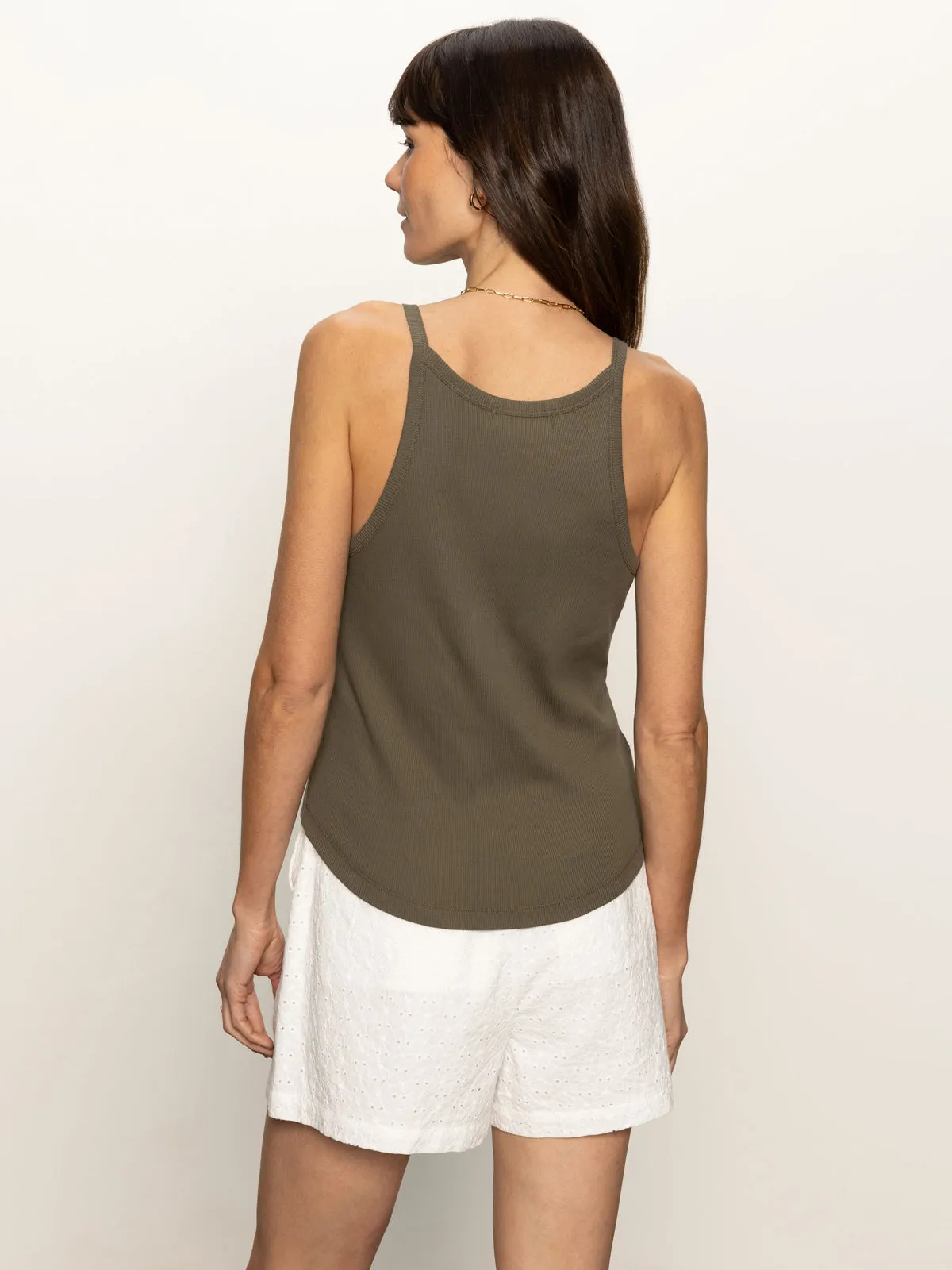 Ribbed Racer Tank Kalamata casual top Simple Look