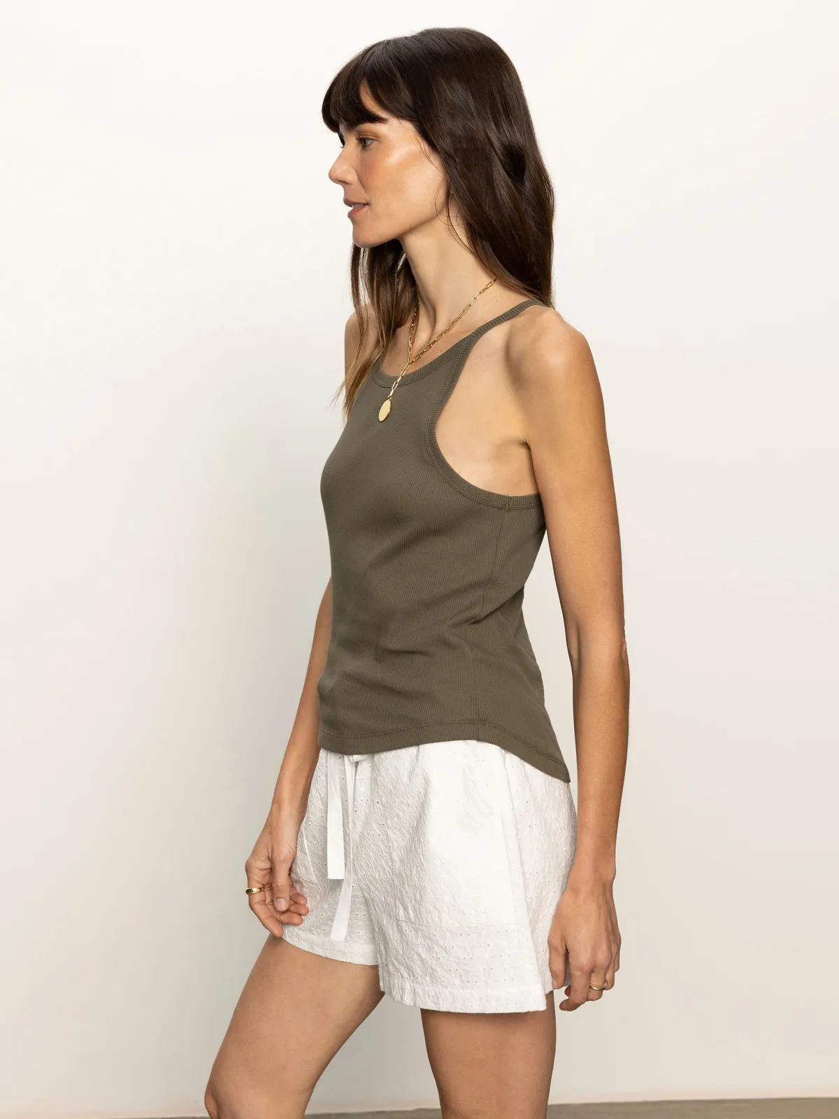 Ribbed Racer Tank Kalamata Office Wear Oversized Cut