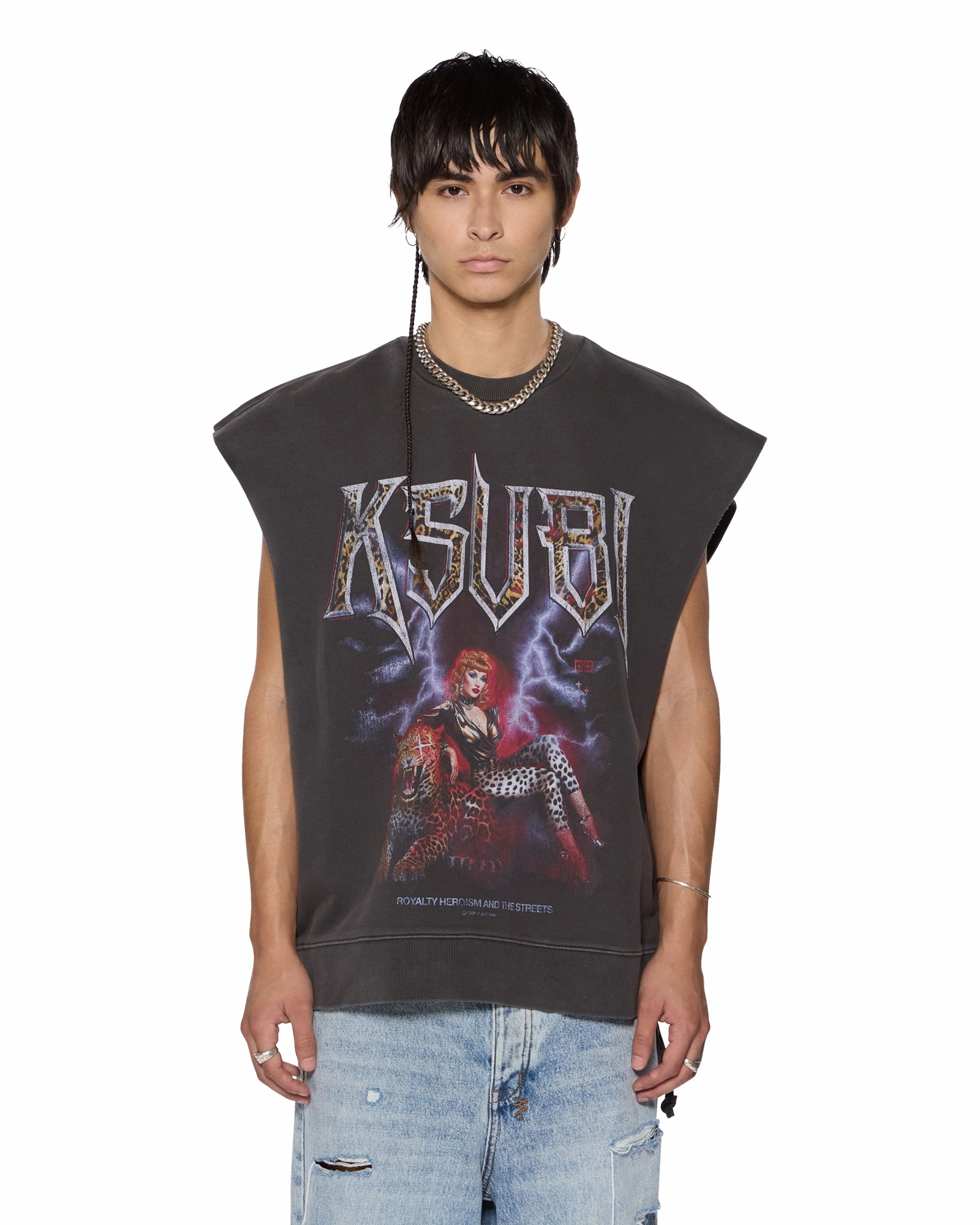 SnagResistant Reinforced Hem KINGDOM SLASH CREW FADED BLACK