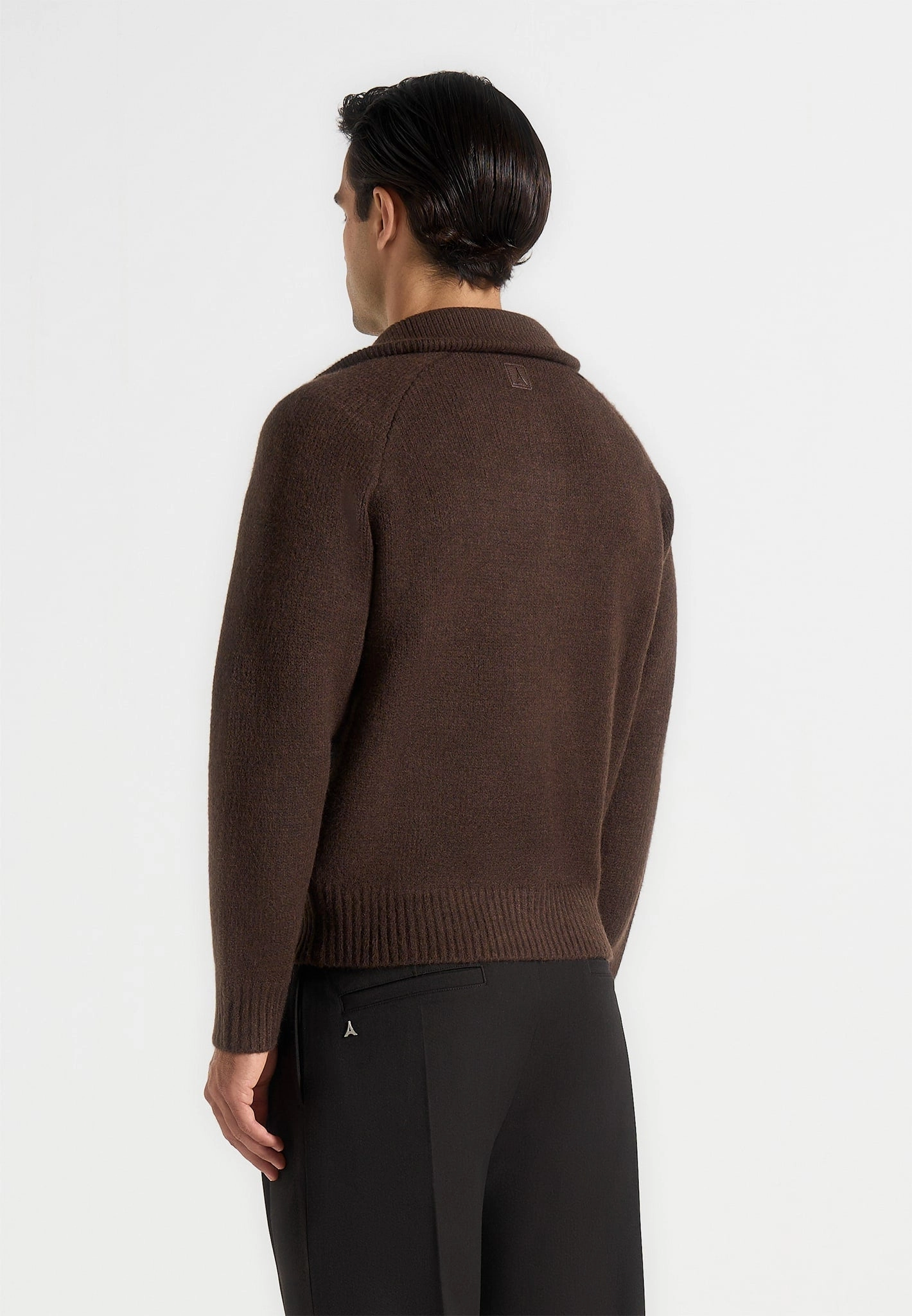 Ren?? - Colour Block Zip Through Cardigan - Black/Brown Simple Trend Odor Resistant Blend