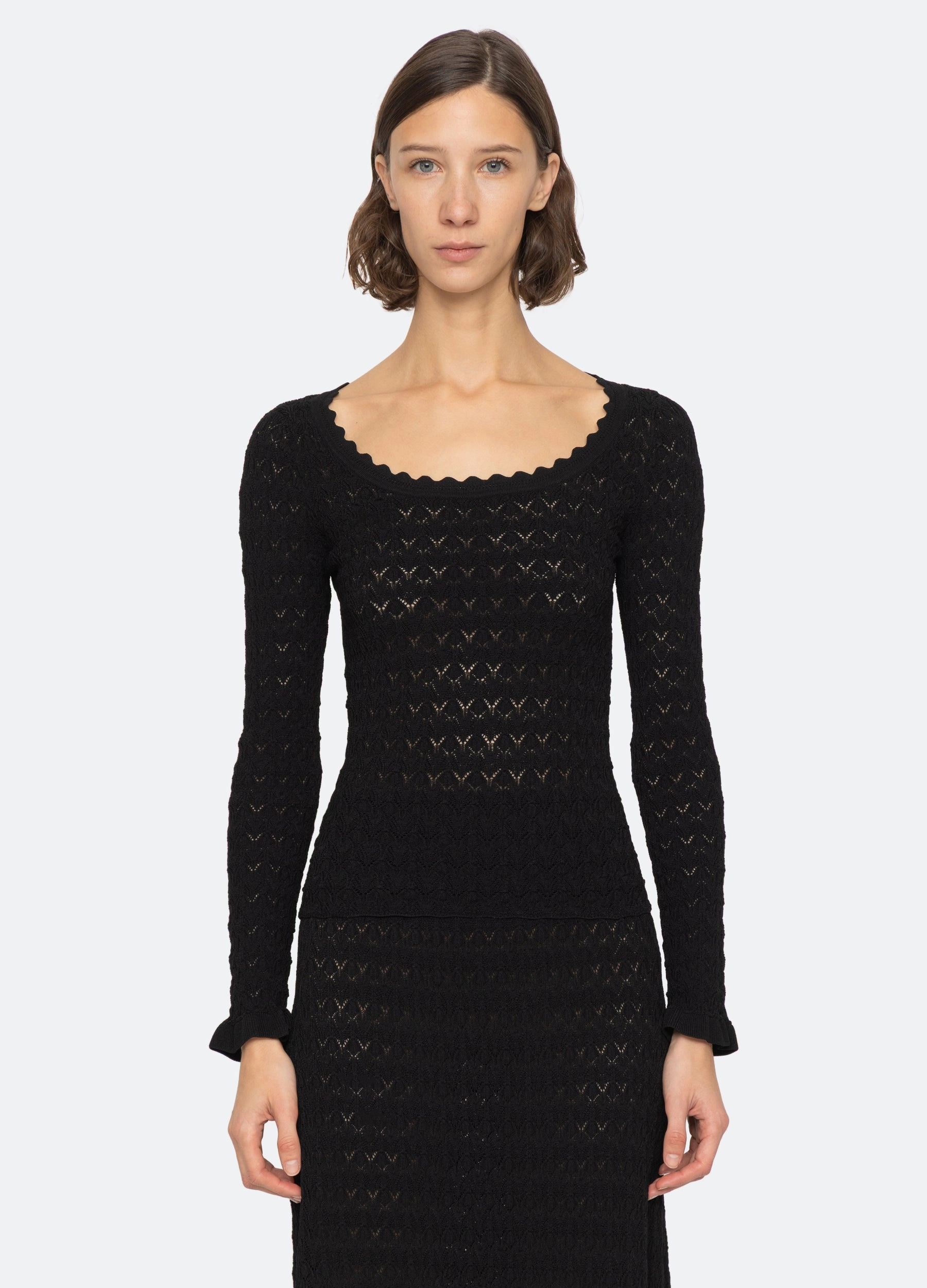 Double Layered Hem Reinforcement Rue L/S Top