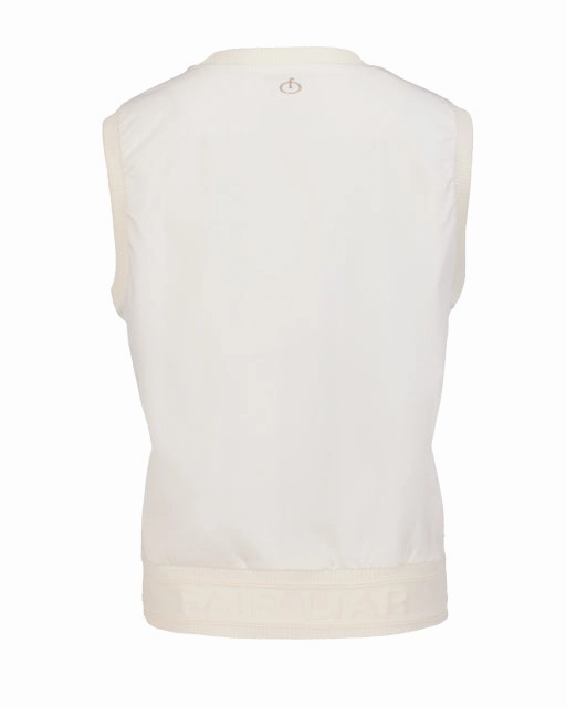Ribbon Detailed Windproof Vest - Cream MultiPocket Configuration