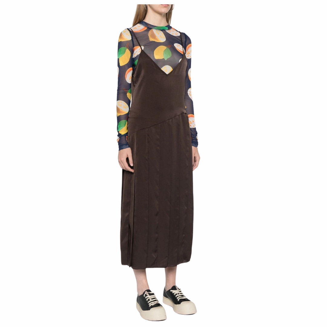 Lightweight Layer Soft Lines Ribbon Hem Dress