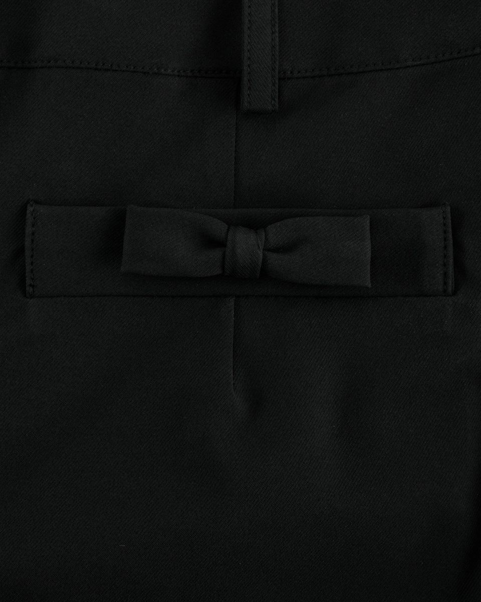 Ribbon pocket bootcut pants - Black Functional Ease