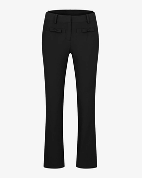 AdjustableDrawstring Ribbon pocket bootcut pants - Black