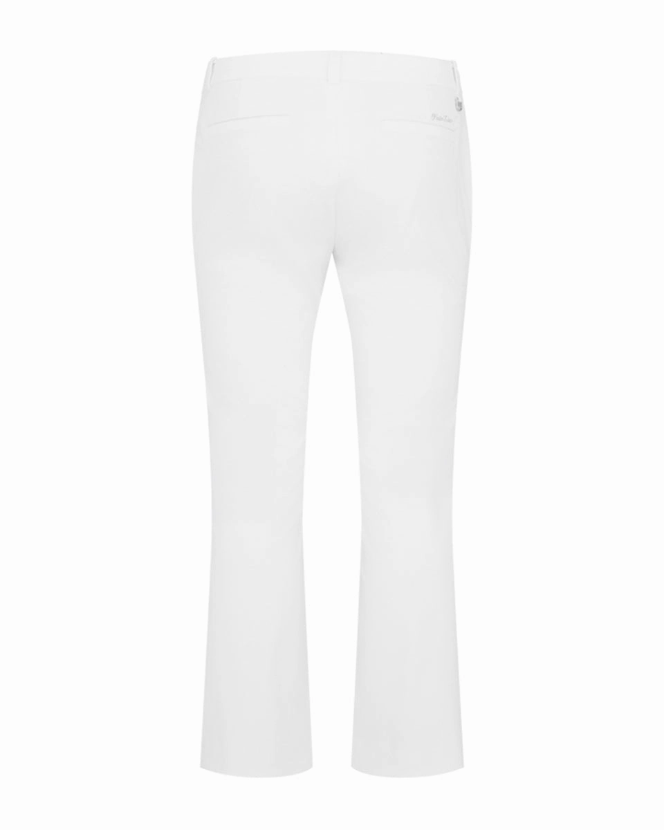 Odor Control Technology Ribbon pocket bootcut pants - White