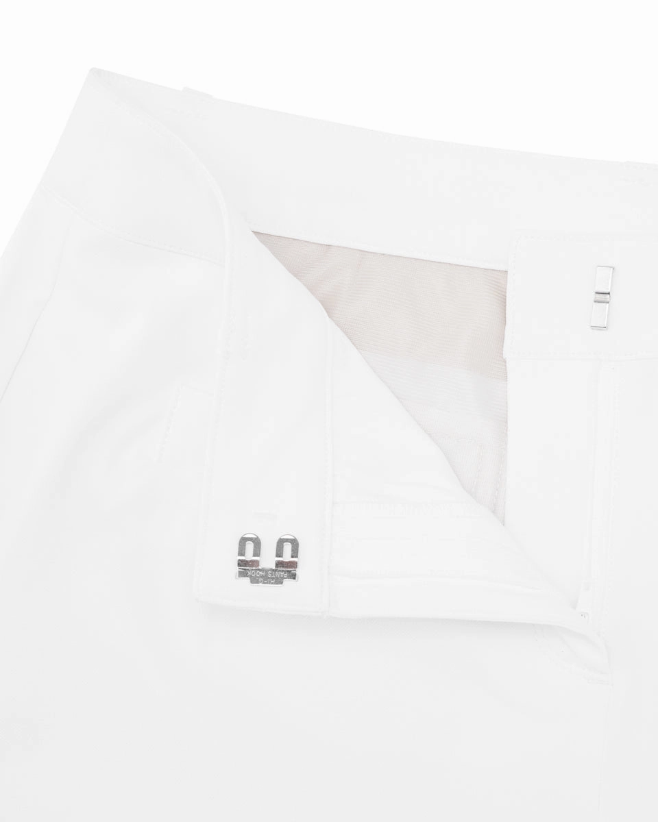 Ribbon pocket bootcut pants - White Quick Fit Full Comfort