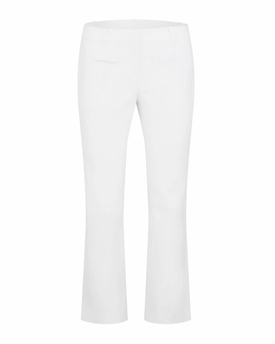 Sporty Touch Lightweight Layer Ribbon pocket bootcut pants - White