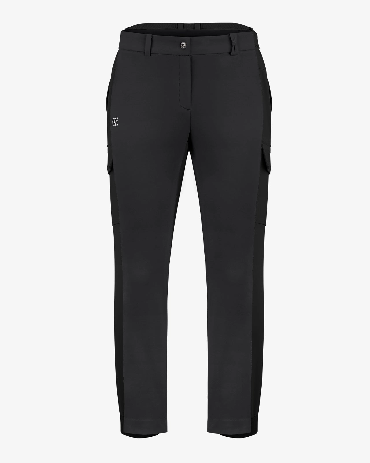 SecureClosureSystem Ribbon Pocket Cropped Stretch Bootcut Pants - Black