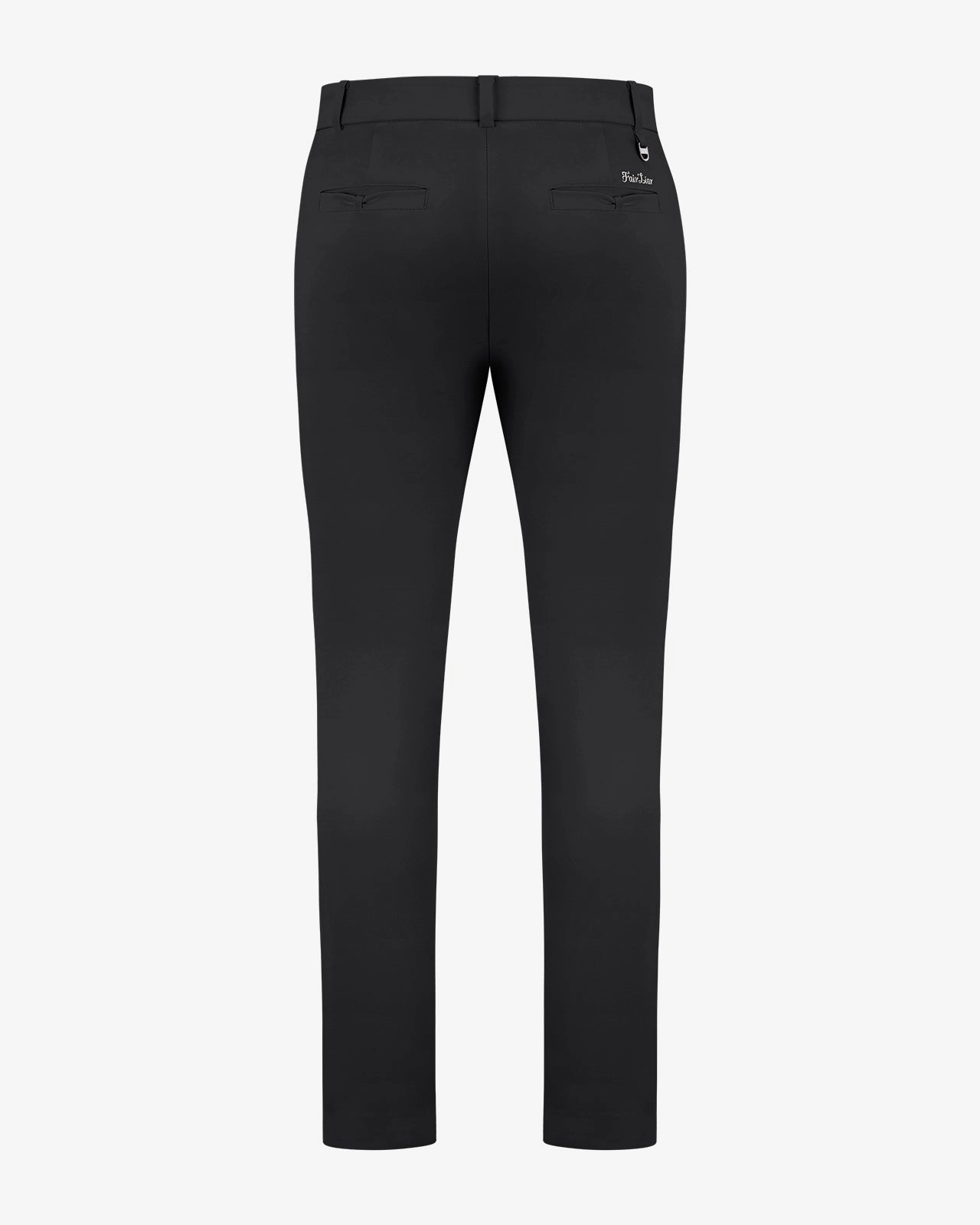 simple design Bootcut shape Ribbon Pocket Cropped Stretch Bootcut Pants - Black