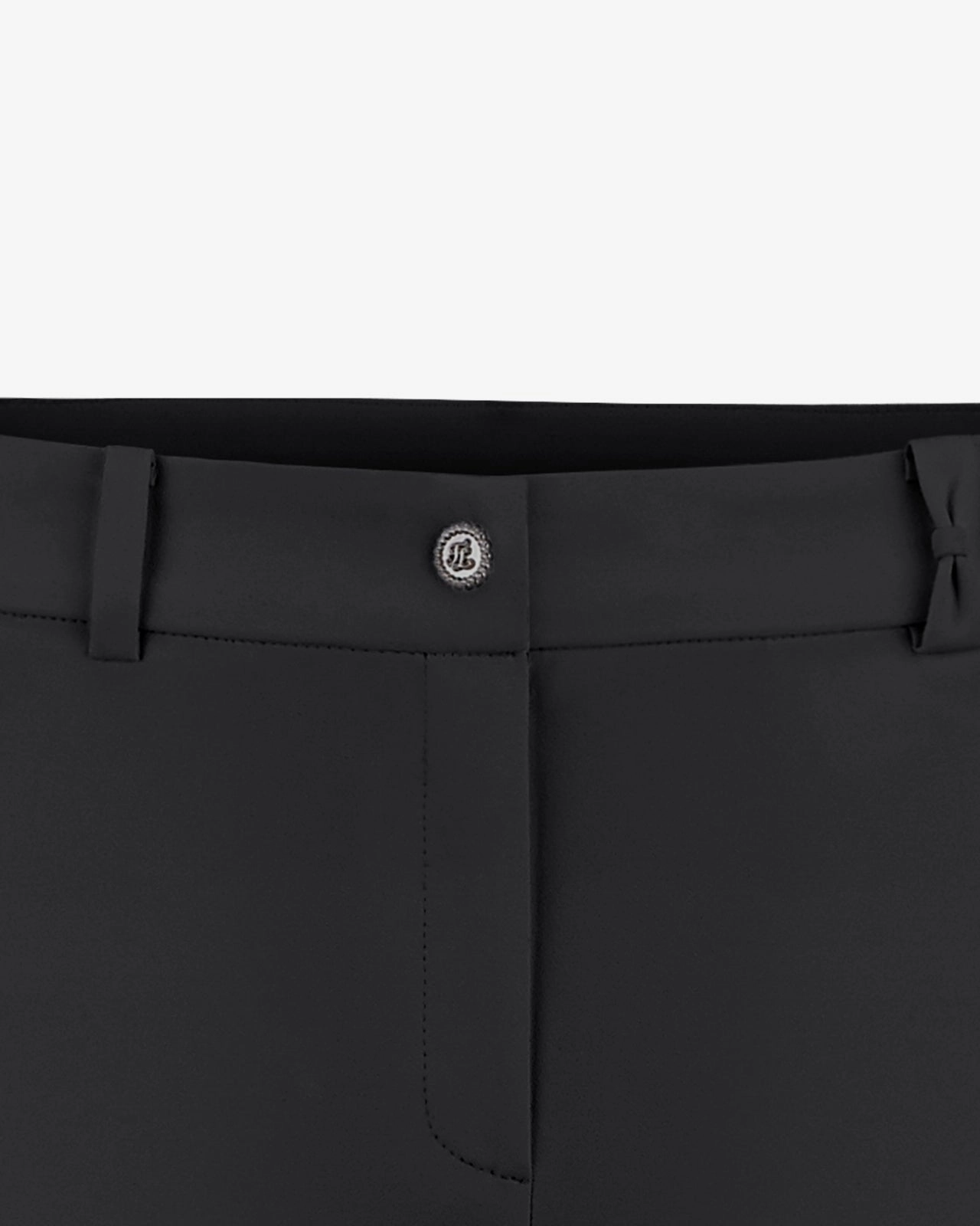 Casual Wear Simple Utility Ribbon Pocket Cropped Stretch Bootcut Pants - Black