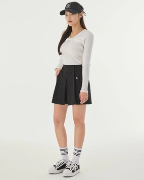 Recycled Polyester Ribbon shirring knit - White