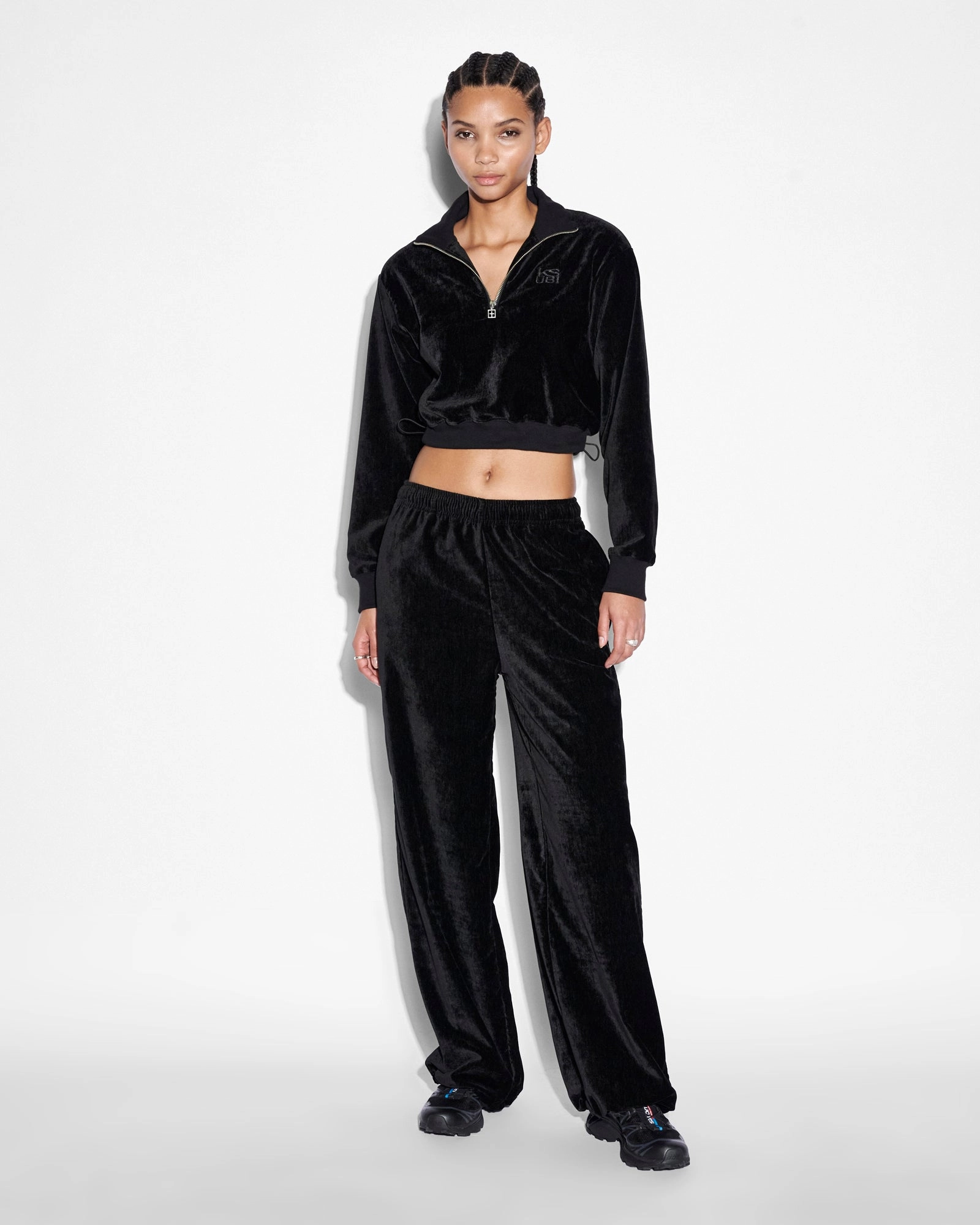 RICHIE ORIGIN TRAK BLACK Sporty Layers Stretch waistband