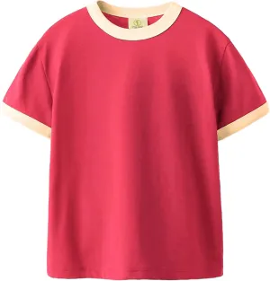 Ringer Oversized Tshirts for Women Vintage Tee 70s 80s 90s Fashion Retro Tshirts for Men Women Crewneck Custom Unisex