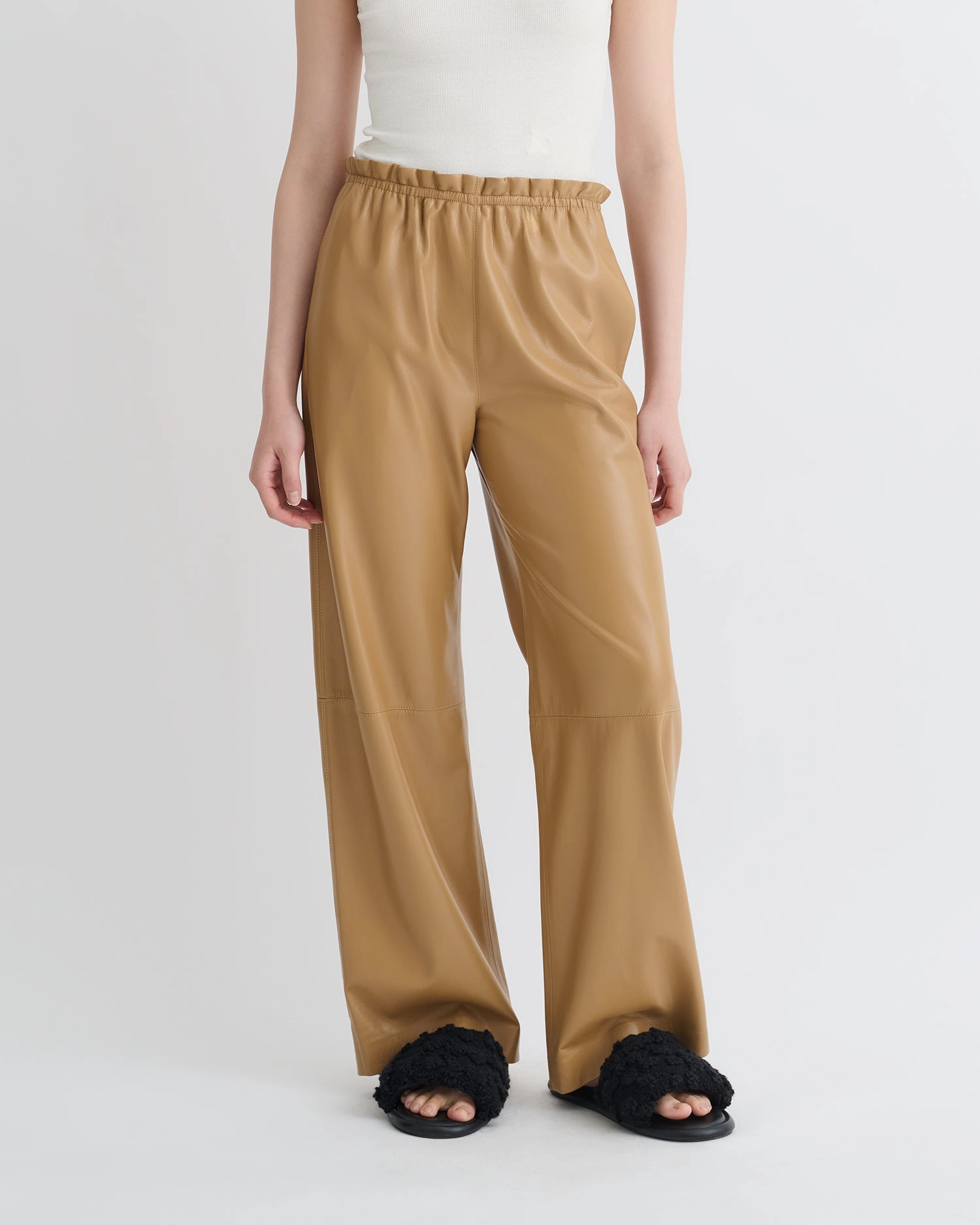 Casual Style Geb - Okobor? Alt-Leather Pants - Oak