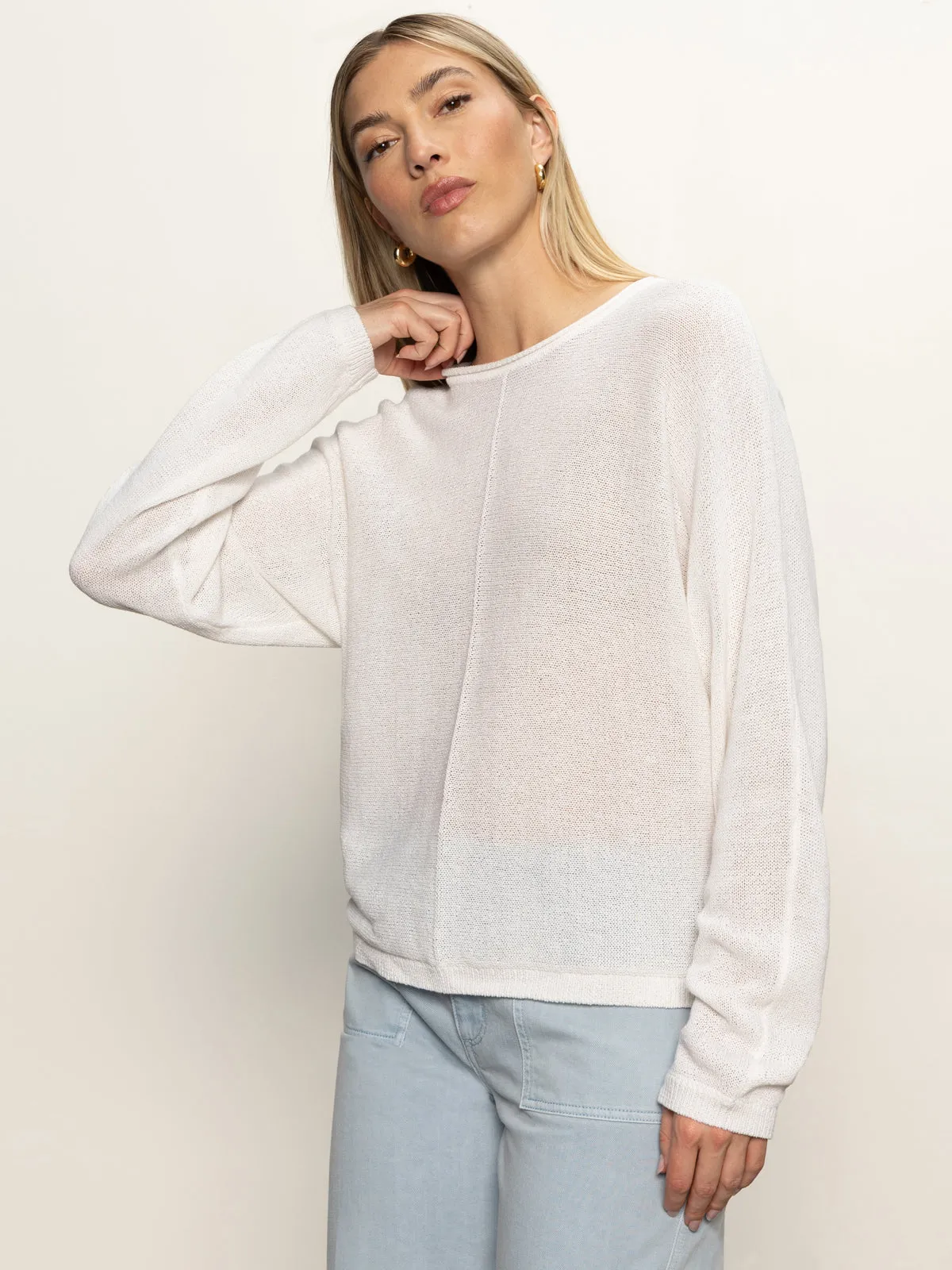 Easy Knitwear Top White Urban Fit Summer Fashion