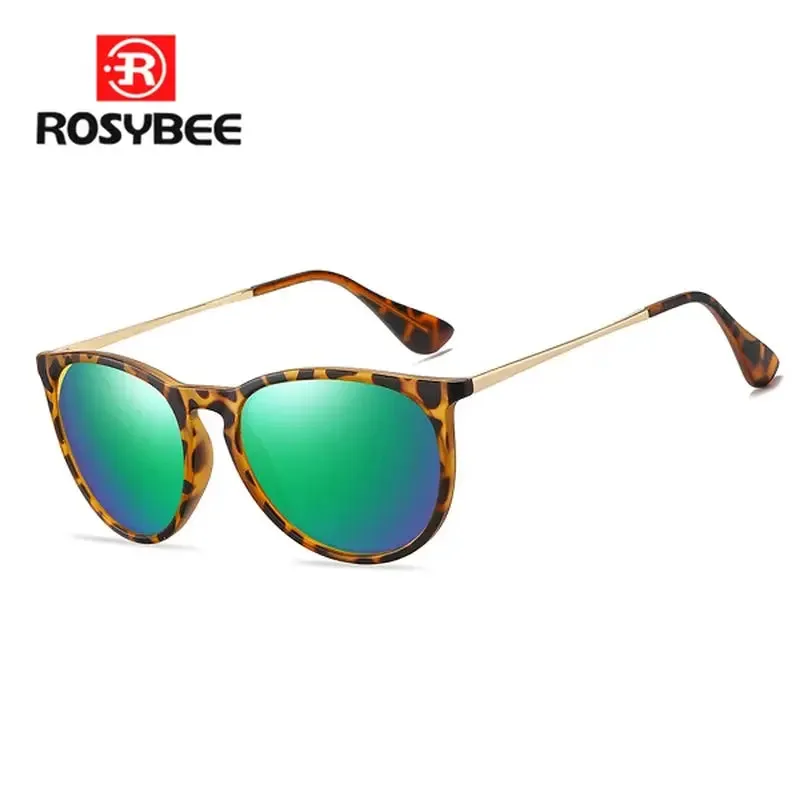 ROSYBEE UV Protection Round Sunglasses for Women with Tortoise Shell Frame