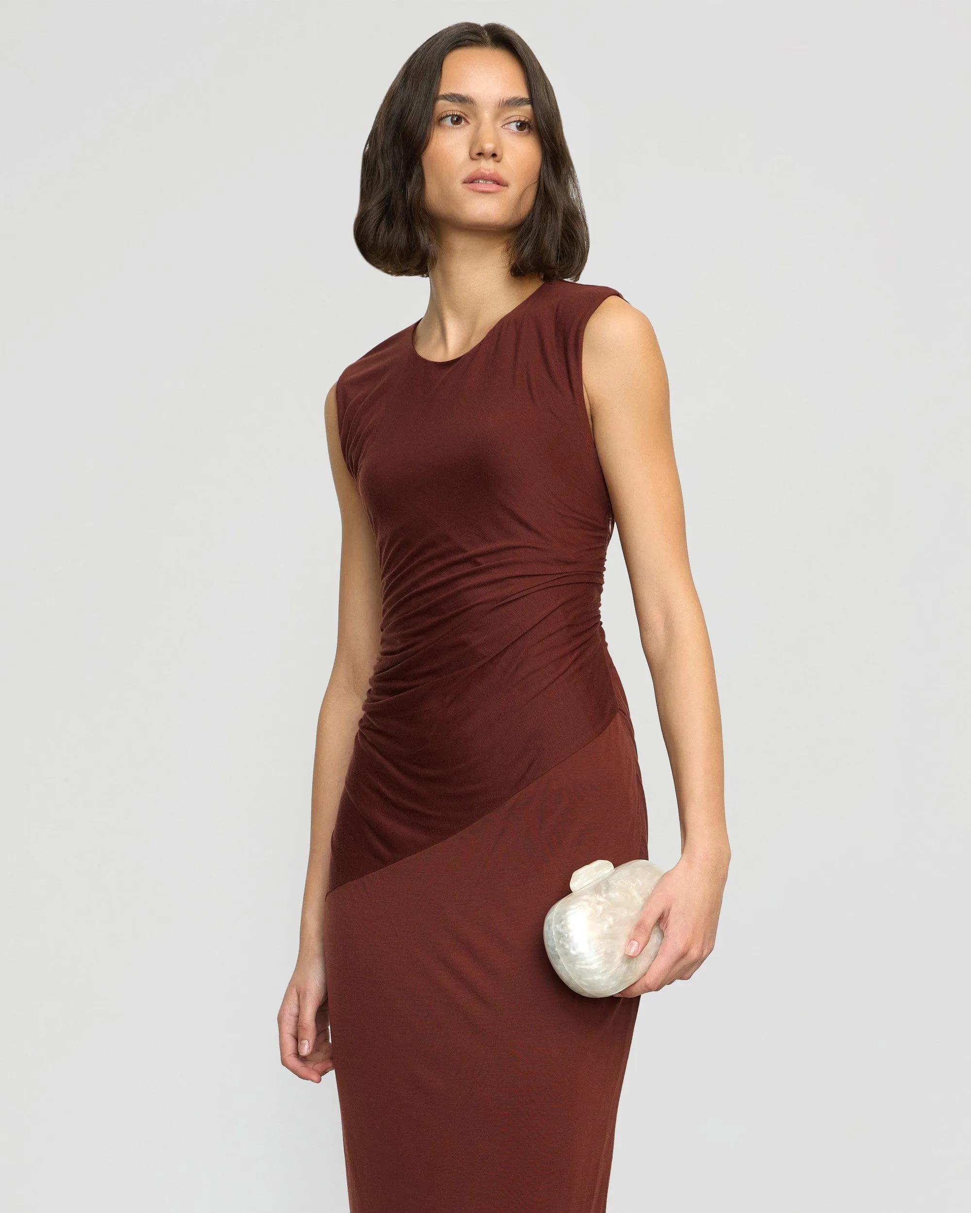 Rowena Twisted Tencel Jersey Dress Soft Lines