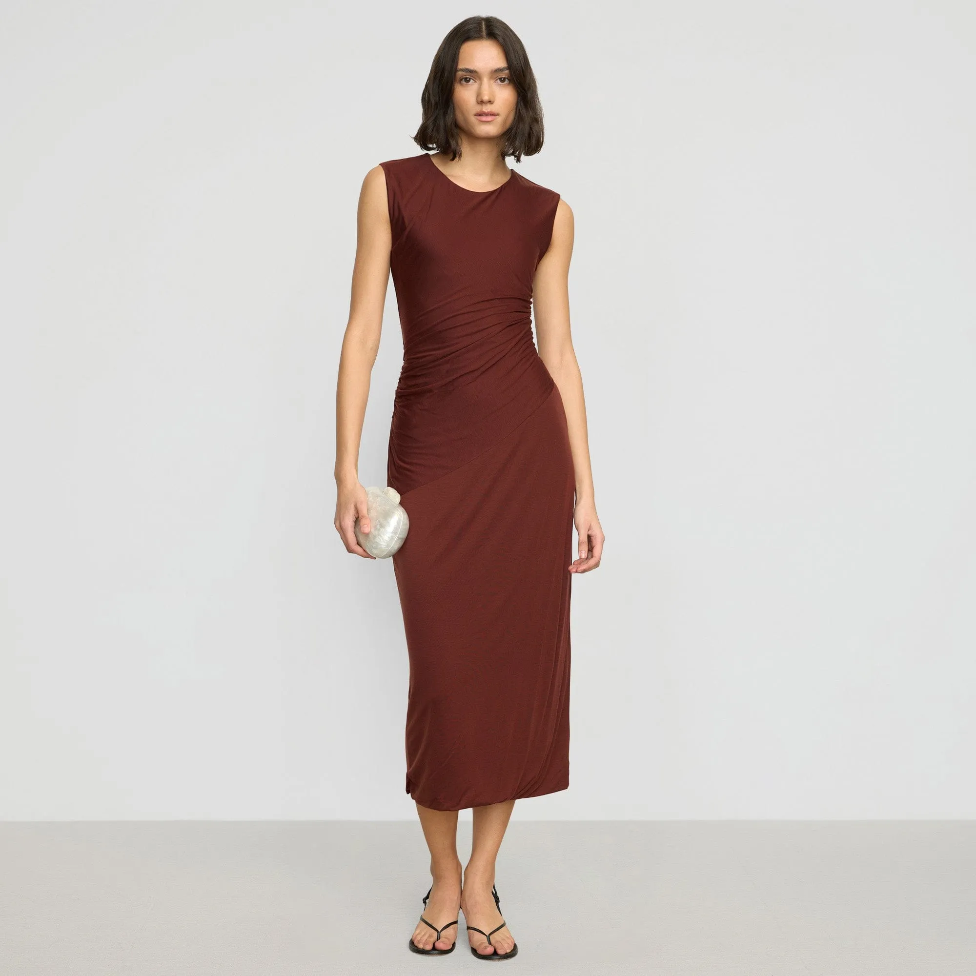 Rowena Twisted Tencel Jersey Dress Easy Vibe