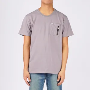 RRJ Men's Basic Tees Semibody Fitting CVC Jersey Fabric 117792 (Charcoal Gray)