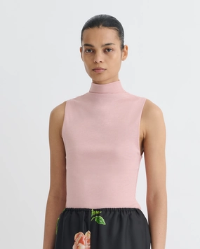Annyka - Mesh Jersey Top - Pink Office Look Hot Weather